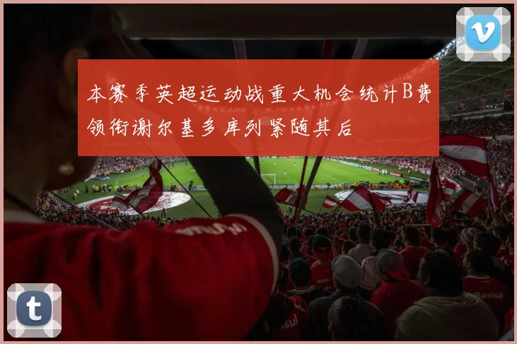 本赛季英超运动战重大机会统计B费领衔谢尔基多库列紧随其后